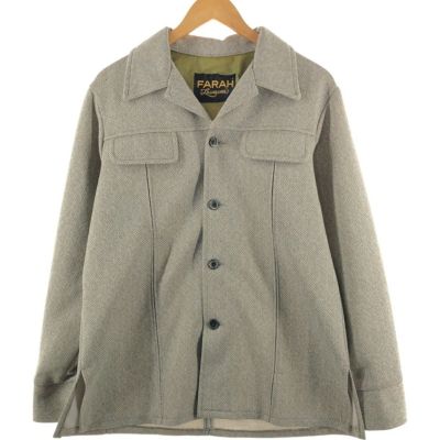 古着 FARAH 総柄 ヘリンボーン 長袖 ボックスシャツ メンズM相当 /eaa492284 【中古】 【250126】