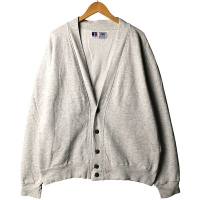 90s Russell ラッセル フルジップ スウェット カーディガン 90's RUSSELL ATHLETIC 無地 スウェットカーディガン 表記(L