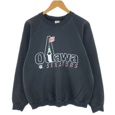 古着 90年代 フルーツオブザルーム FRUIT OF THE LOOM NHL OTTAWA SENATORS オタワセネターズ プリントスウェットシャツ トレーナー カナダ製 メンズXL相当 ヴィンテージ /eaa470293 【中古】 【240726】 ss2503_30