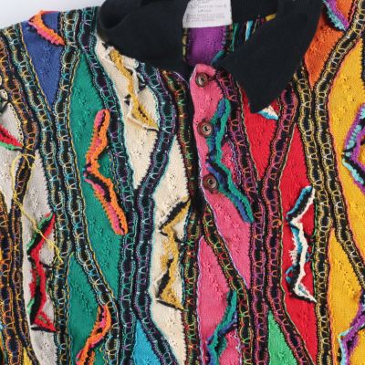 古着 ビッグサイズ 90年代 クージー COOGI 総柄 襟付き コットン