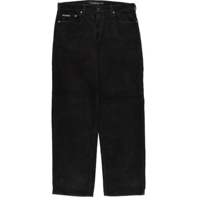 カルバンクラインジーンズ コーデュロイパンツ 黒 ワイドシルエット ビンテージ カルバンクラインジーンズ コーデュロイパンツ 黒 ワイドシルエット