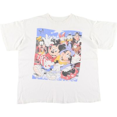 古着 90年代 DISNEY ディズニー キャラクタープリントTシャツ メンズXL ...