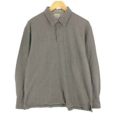 古着 00年代 エルエルビーン L.L.Bean ヘリンボーン 長袖 ポロシャツ メンズL相当 /eaa471741 【中古】 【240727】