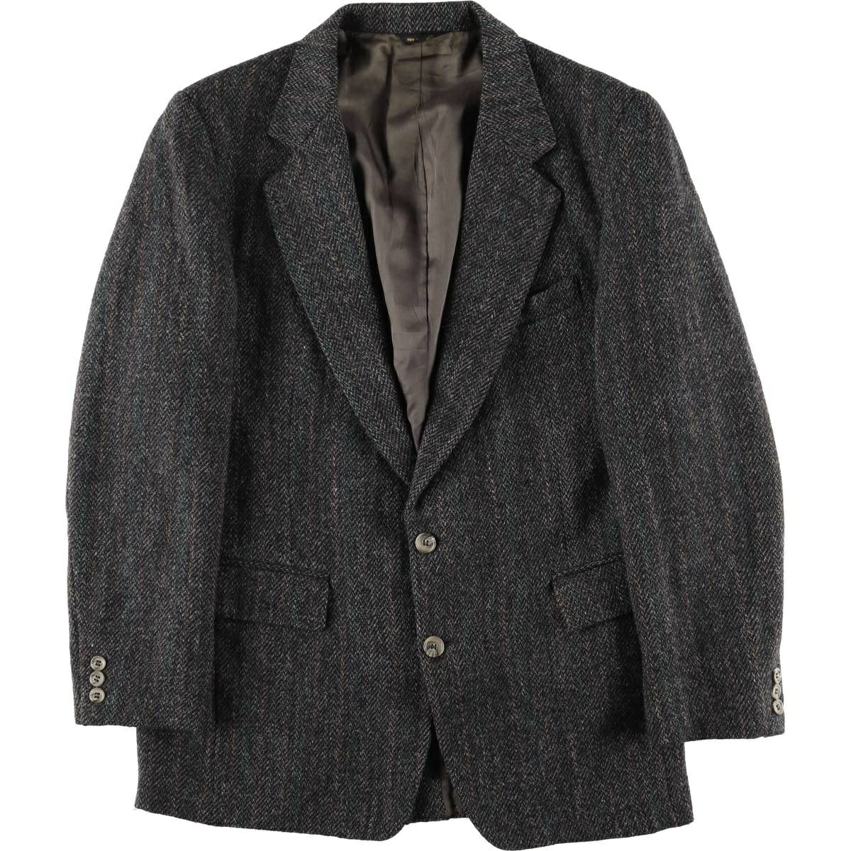 古着 ハリスツイード Harris Tweed チェック柄 ヘリンボーン ウール