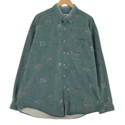 古着 エルエルビーン L.L.Bean チェック柄 長袖 シャモアクロス