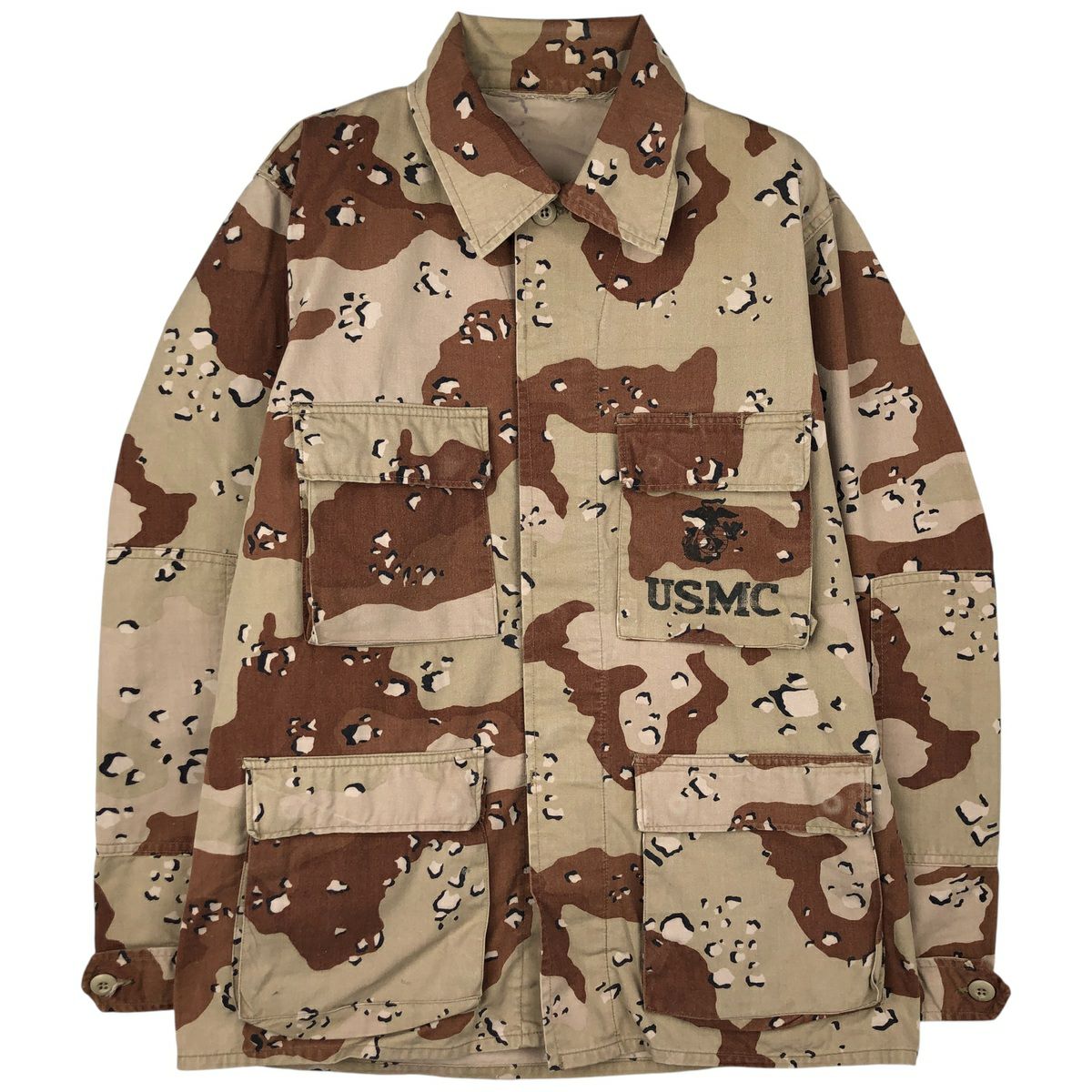 古着 米軍 迷彩柄 6C デザートチョコチップカモ ステンシル入り B.D.U