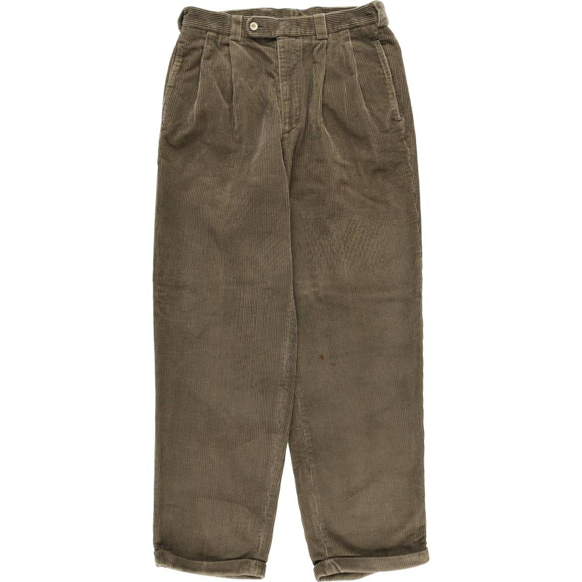 コーデュロイ ツータック 厚手 イタリア製 PAUL STUART 82✖️71 古着 ポールスチュアート Paul Stuart 太畝 ツータック コーデュロイ