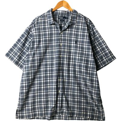 90s ラルフローレン CALDWELL オープンカラーシャツ ギンガムチェック Ralph Lauren】1990's 