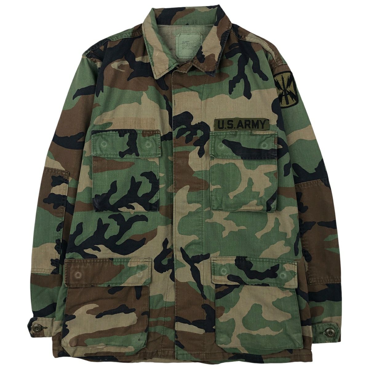古着 90年代 米軍 迷彩柄 ウッドランドカモ リップストップ ミリタリー
