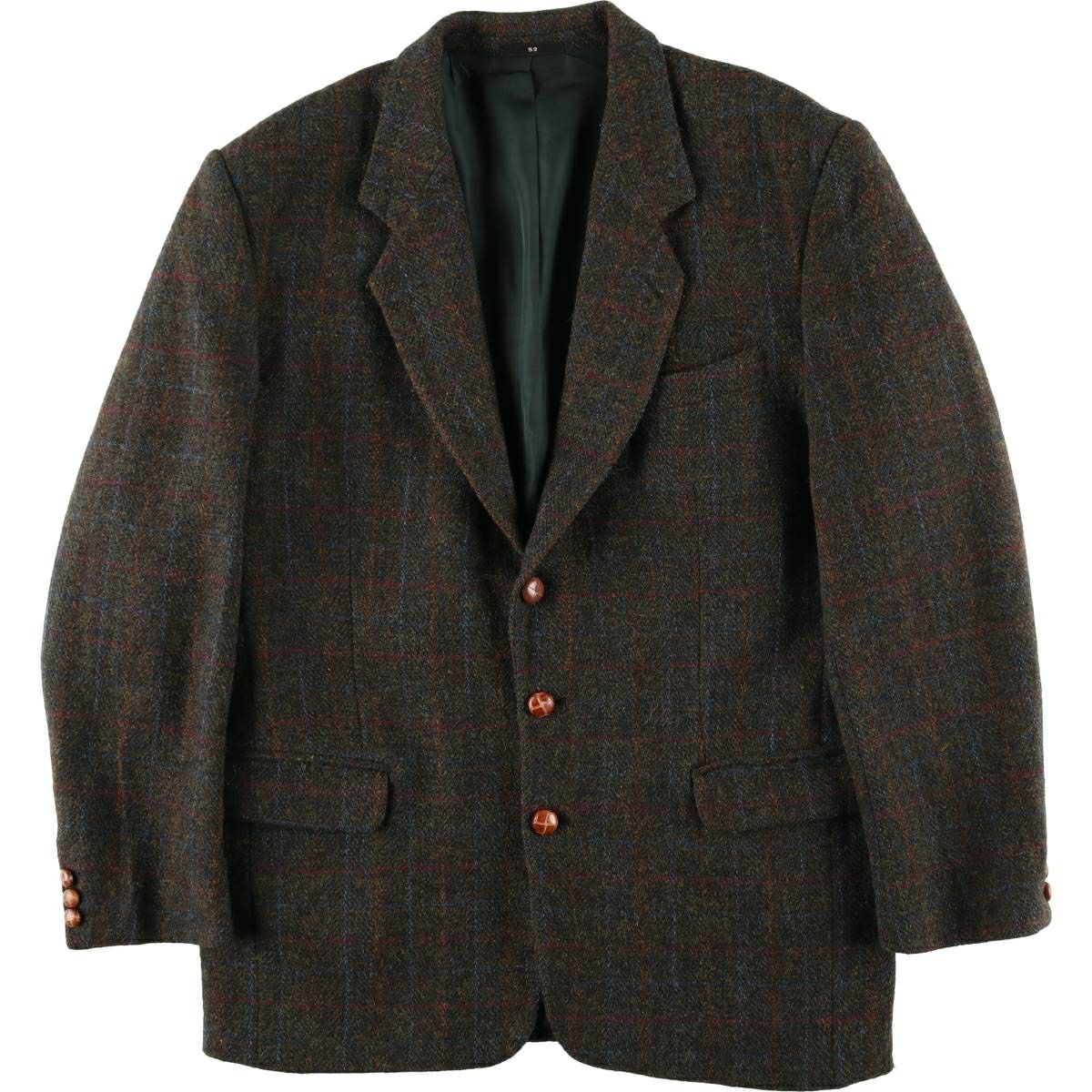 古着 90年代 ハリスツイード Harris Tweed チェック柄 ヘリンボーン