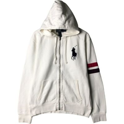 90s Polo Ralph Lauren ビッグポニー ジップアップパーカーS 激レア】ラルフローレン TALONジップ ビッグポニー刺繍 ジップ
