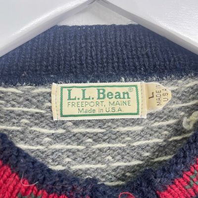 古着 80年代 エルエルビーン L.L.Bean ノルディック ウールニット