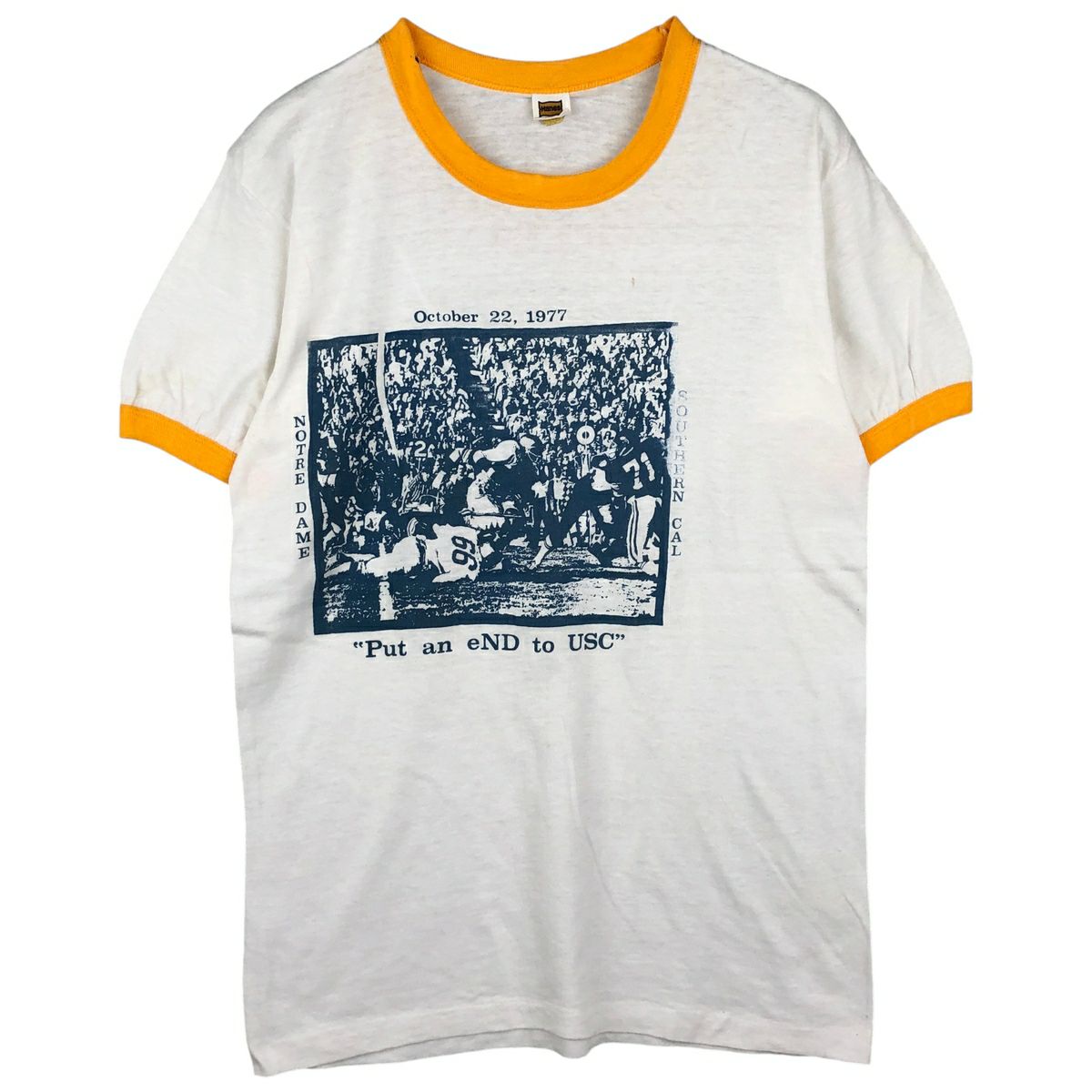 Hanes サーマル　L　ロンT　肌着　70S　黄色　古着　ヴィンテージ 古着 70s ヴィンテージ Hanes サーマル長袖Tee | AND1931