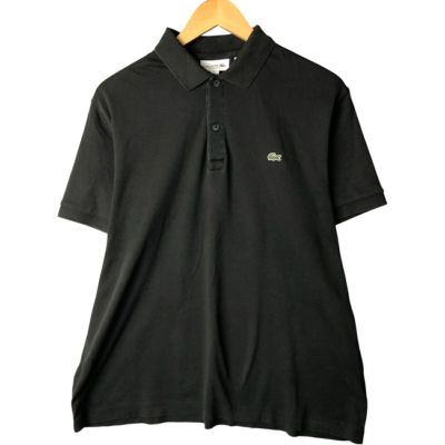 未使用　LACOSTE 青 ポロシャツ 襟白ライン grm-17409_001.jpg