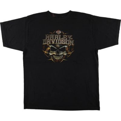 Harley-Davidson Tシャツ 古着 古着 00s HARLEY DAVIDSON バイク シルエット Tシャツ L 古着
