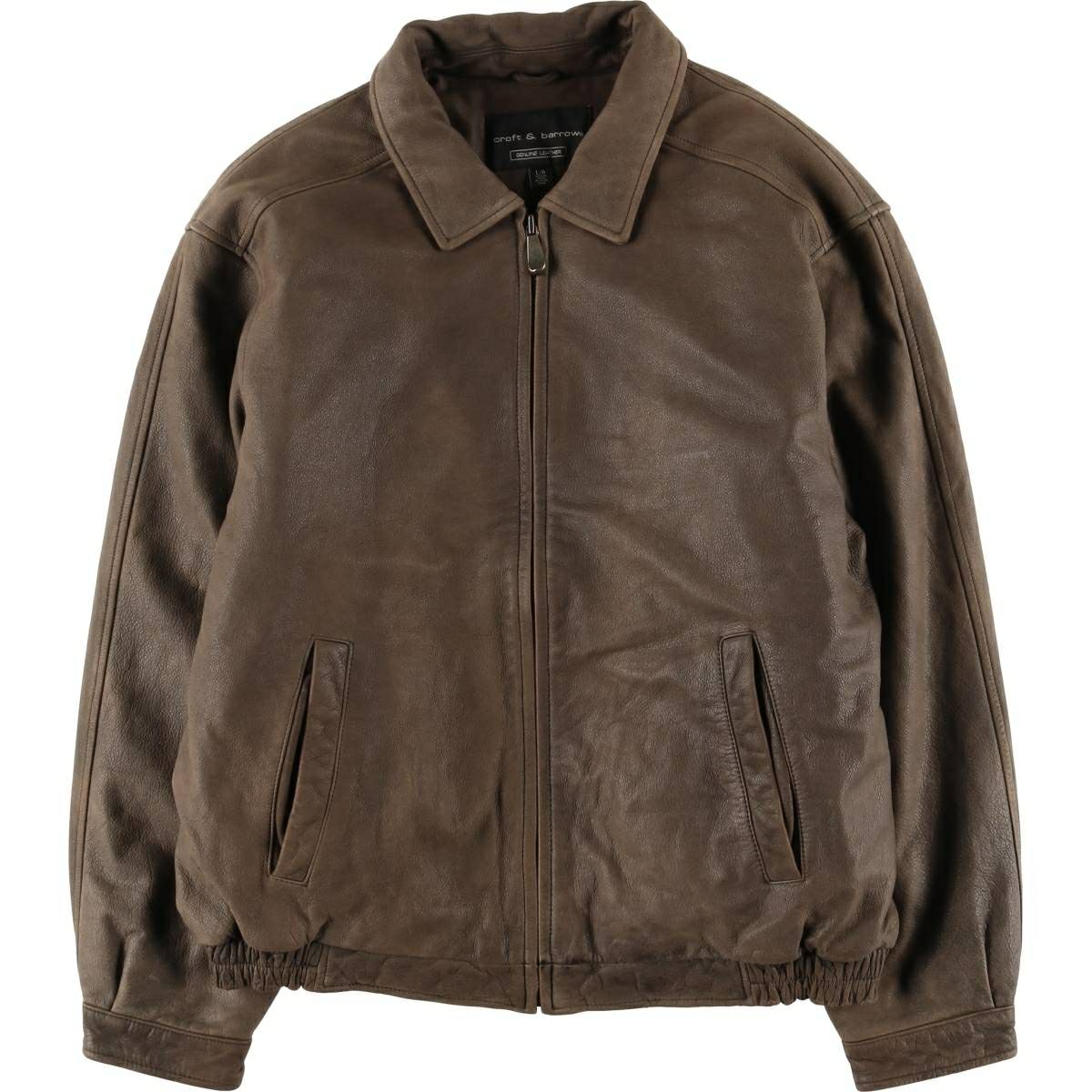 古着 ドッカーズ DOCKERS スイングトップタイプ レザーブルゾン メンズ