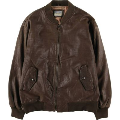 古着 PORTOBELLOS 中綿入り レザーブルゾン イタリア製 メンズXL相当