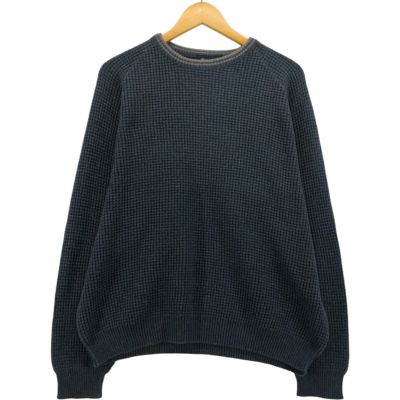 90s USA製　Eddie Bauer ヘンリーネック　コットンニット　古着 90's Eddie Bauer ヘンリーネック コットンニット 