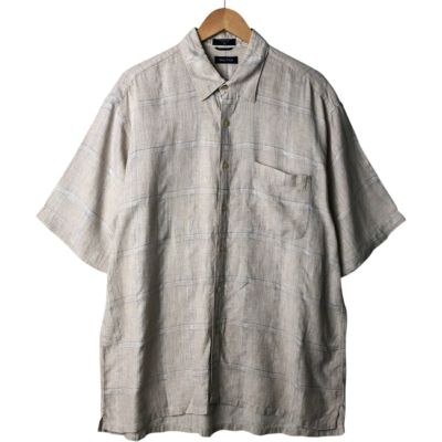 古着 00年代～ ノーティカ NAUTICA チェック柄 半袖 リネン