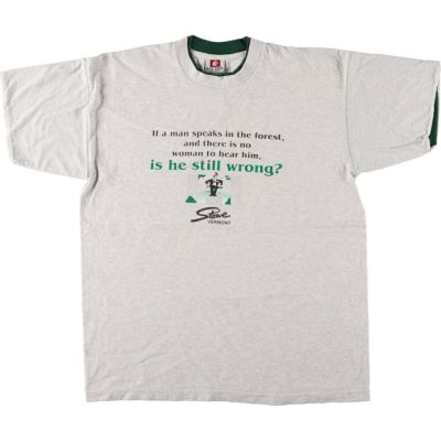 古着 90年代 BAY SIDE メッセージプリントTシャツ USA製 メンズXL相当 ヴィンテージ /eaa432289 【中古】 【240729】