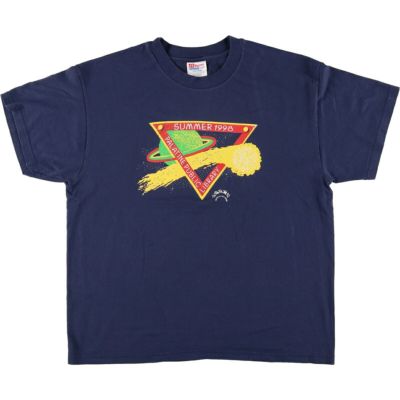古着 90年代 ヘインズ Hanes HEAVYWEIGHT 50/50 プリントTシャツ メンズL相当 ヴィンテージ /eaa437359 【中古】 【240729】