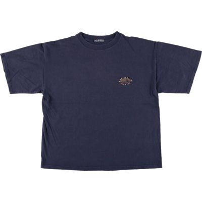 古着 YAZBEK トカゲ柄 バックプリント アニマルTシャツ メンズL