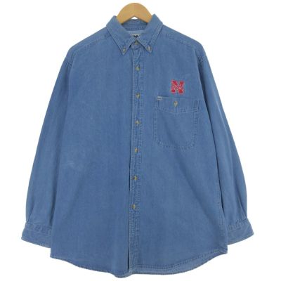 古着 リー Lee SPORT 長袖 ボタンダウンデニムシャツ メンズM相当 /eaa474504 【中古】 【240729】 ss2503_30