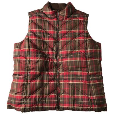 エディーバウアー スィングトップ 古着 タータンチェック sizeM 美品 古着 エディーバウアー Eddie Bauer タータンチェック グースダウン