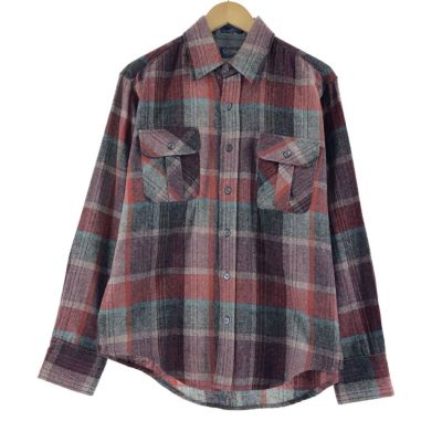 70年代 ウールリッチ WOOLRICH バッファローチェック ウールシャツ USA