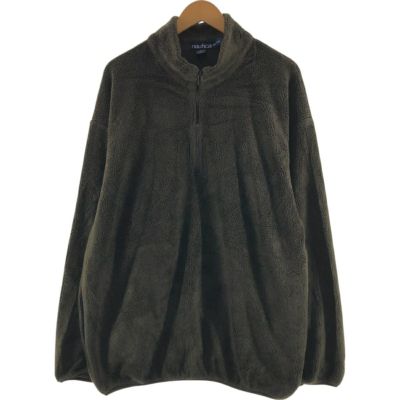 古着 90年代 ノーティカ NAUTICA チェック柄 ハーフジップ フリース