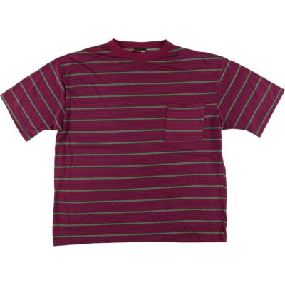 古着 90年代 MENDEZ リンガーネック ボーダーTシャツ USA製