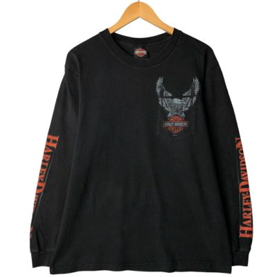Harley Davidson - 古着 ハーレーダビッドソン Harley-Davidson 鷲柄 イーグル柄 バックプリント ロングTシャツ ロンT USA製 レディースM相当 /eaa550917 Harley Davidson - 古着 ハーレーダビッドソン Harley-Davidson