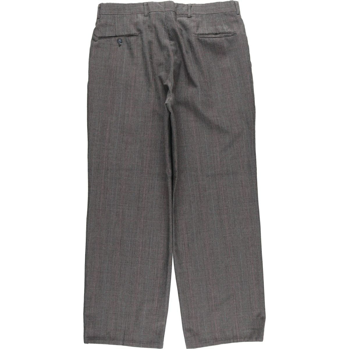 古着 80～90年代 グレンチェック ツータック スラックスパンツ メンズ