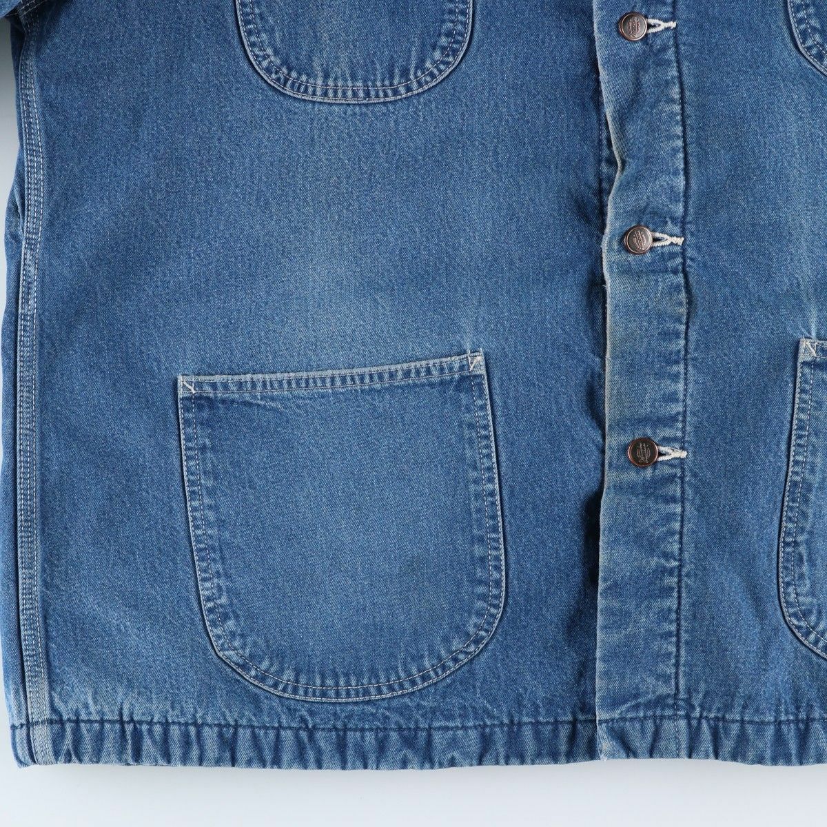 古着 ディッキーズ Dickies 中綿入り デニムカバーオール メンズXL相当