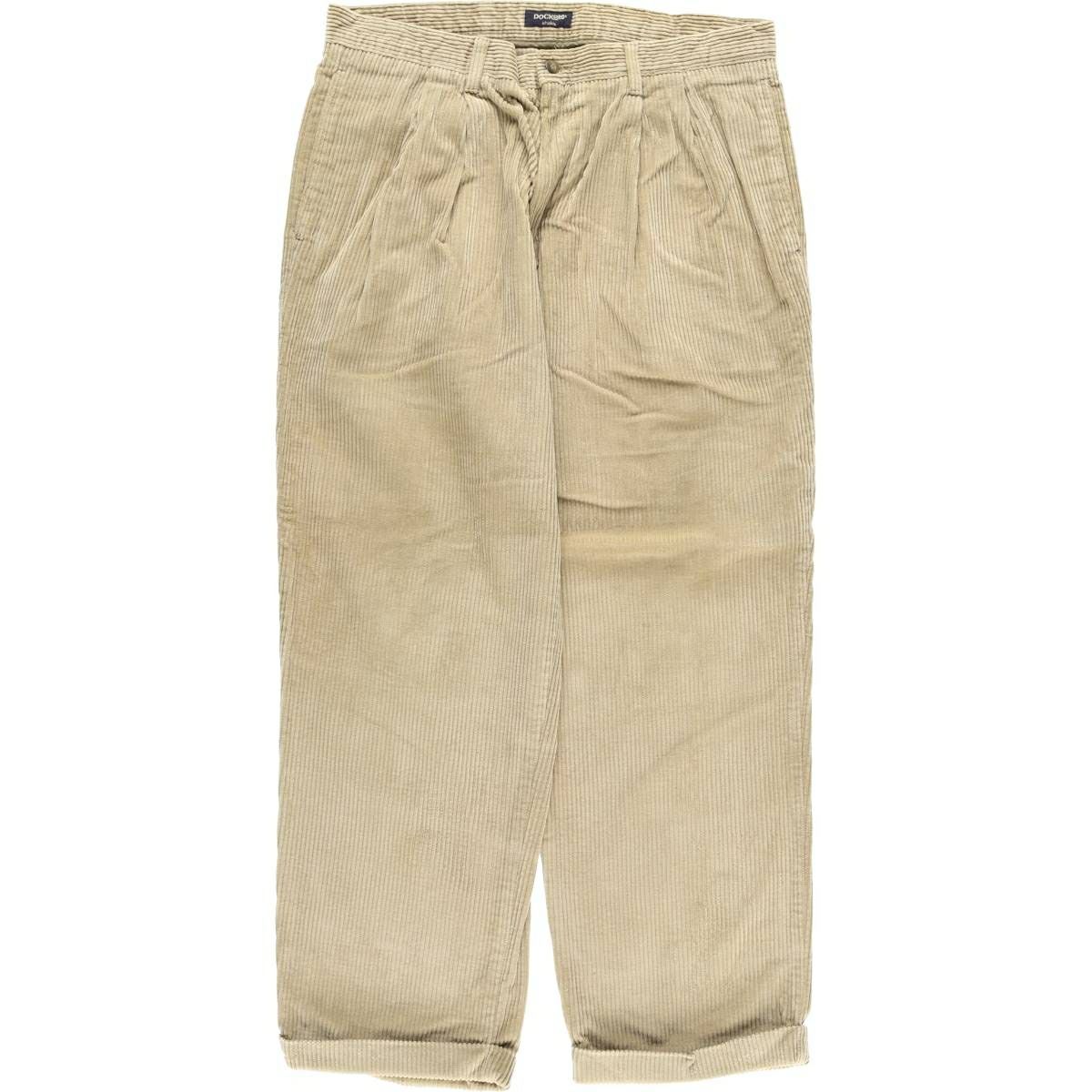 古着 90年代 ドッカーズ DOCKERS KHAKIS ツータック 太畝 コーデュロイ