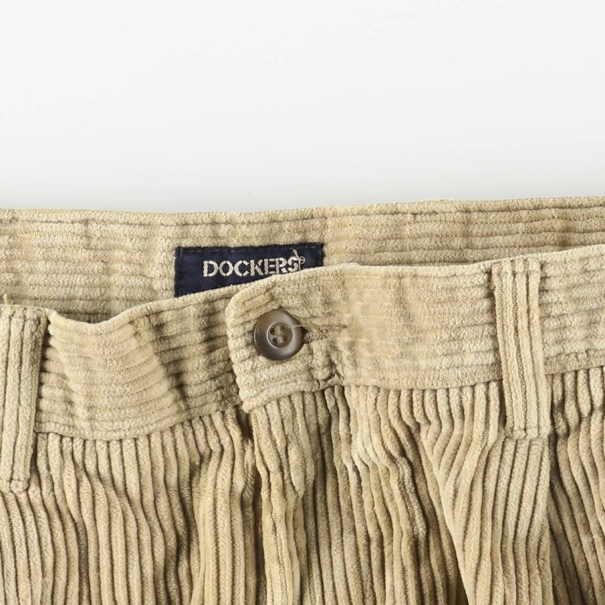 古着 90年代 ドッカーズ DOCKERS KHAKIS ツータック 太畝 コーデュロイ