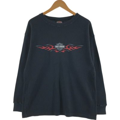 古着 90年代 ハーレーダビッドソン Harley-Davidson サーマルロンT ワッフル USA製 メンズL相当 /eaa512799 【中古】 【250201】