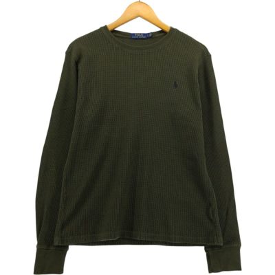 【希少】RRL Ralph Lauren ワッフル コットンサーマル M 白 RRL RALPH LAUREN ワッフル サーマルロンTシャツ ホワイト XL