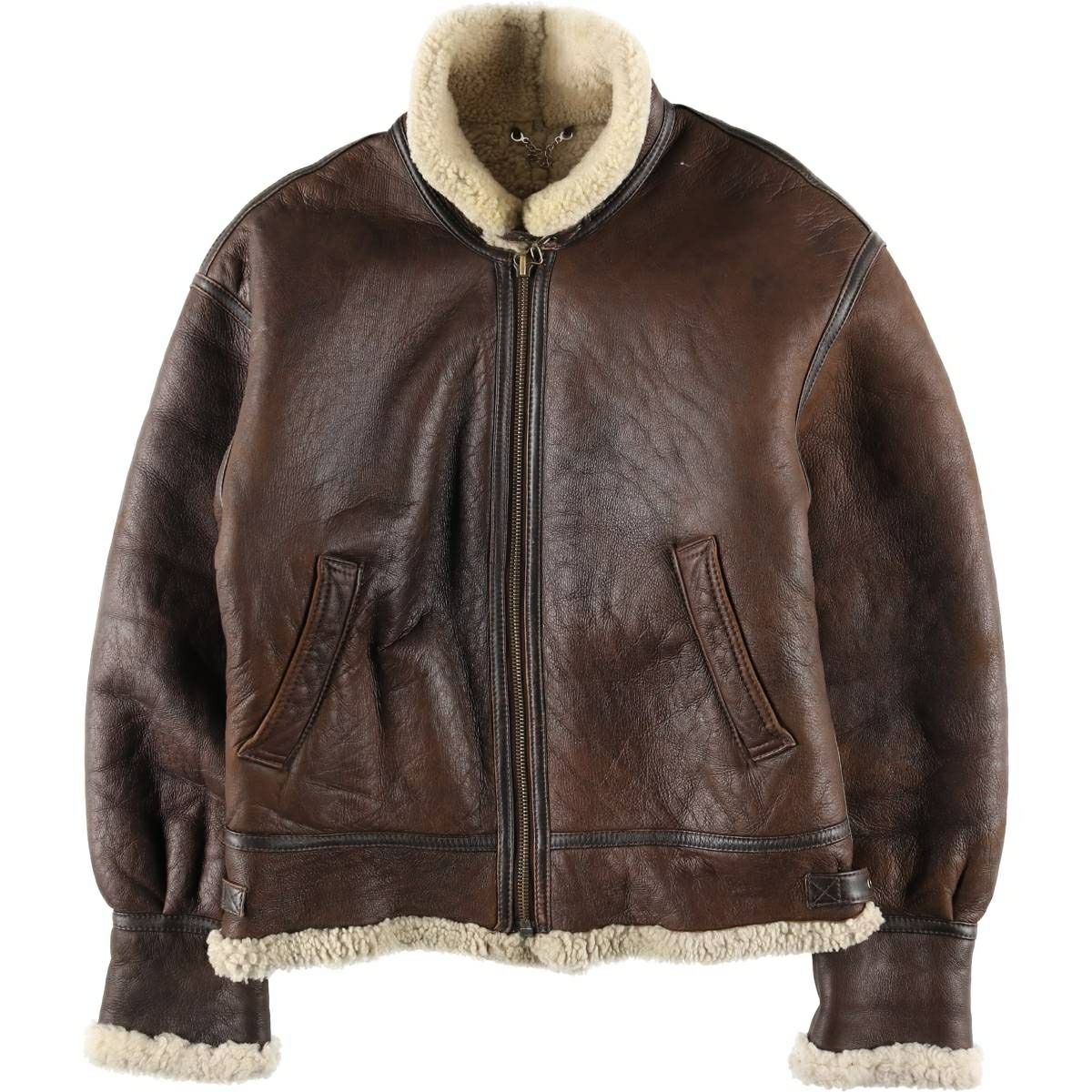 古着 AVITATION B-3タイプ シープスキン ムートンフライトジャケット