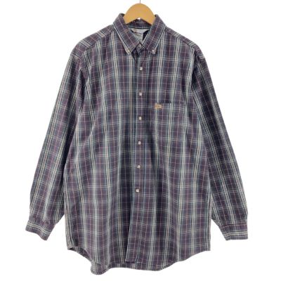 古着 カーハート Carhartt チェック柄 長袖 ヘビーネルシャツ メンズXL