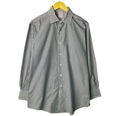 古着 USA製 BROOKS BROTHERS ピンストライプ 長袖シャツ 古着 USA製 BROOKS BROTHERS ピンストライプ 長袖シャツ