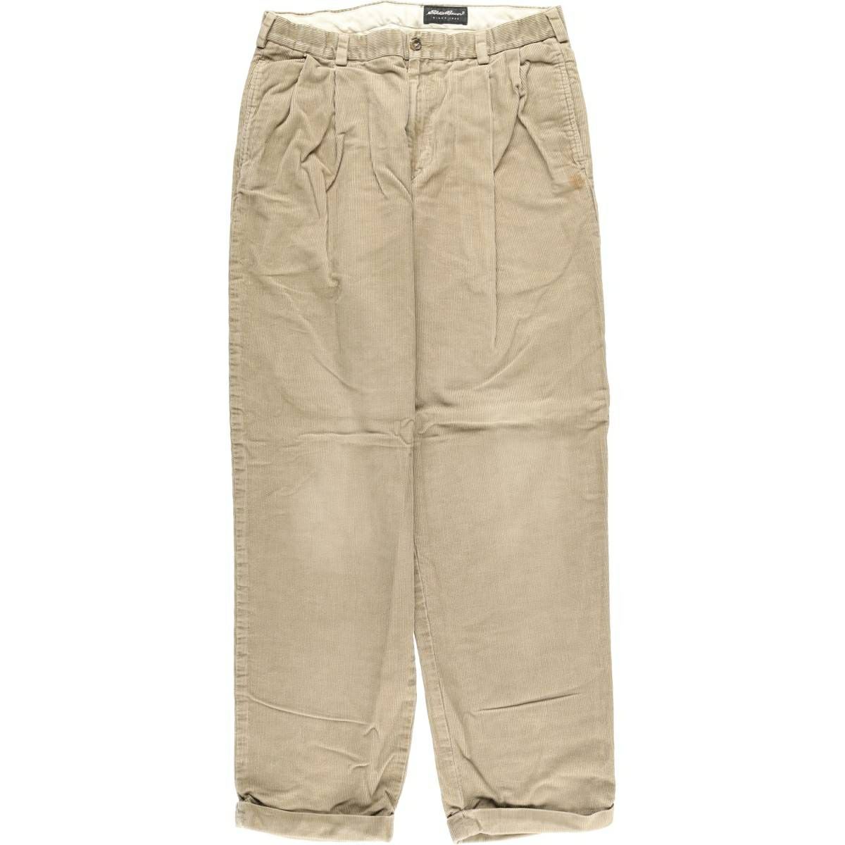 Eddie Bauer 90s ツータック 太畝 コーデュロイ パンツ S115934854