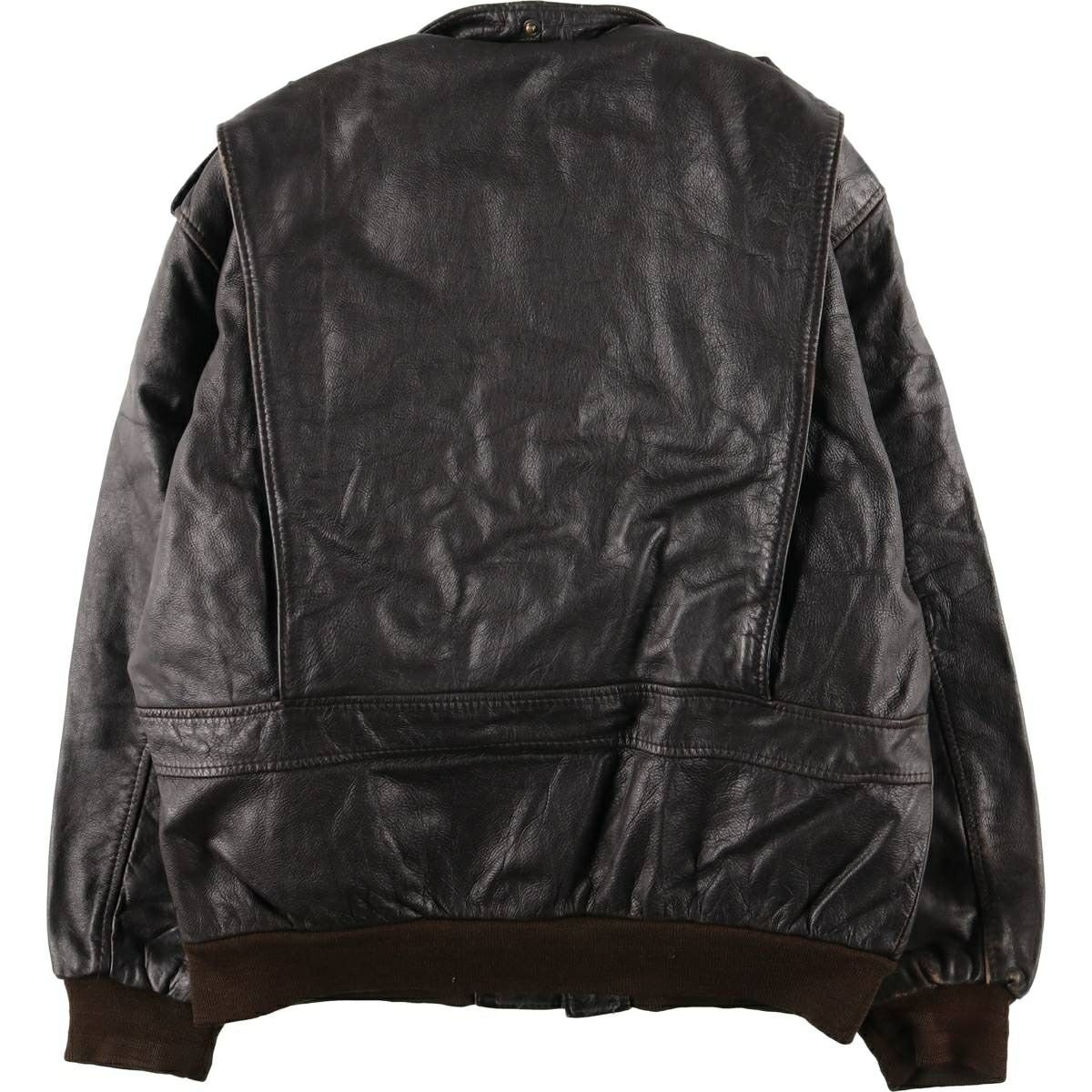 古着 A-2タイプ レザーフライトジャケット メンズXL相当 /eaa559079