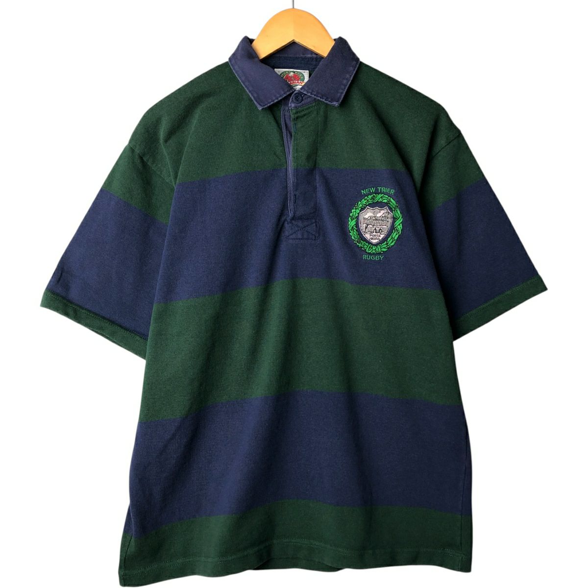 古着 バーバリアン BARBARIAN 長袖 ラガーシャツ カナダ製 メンズS