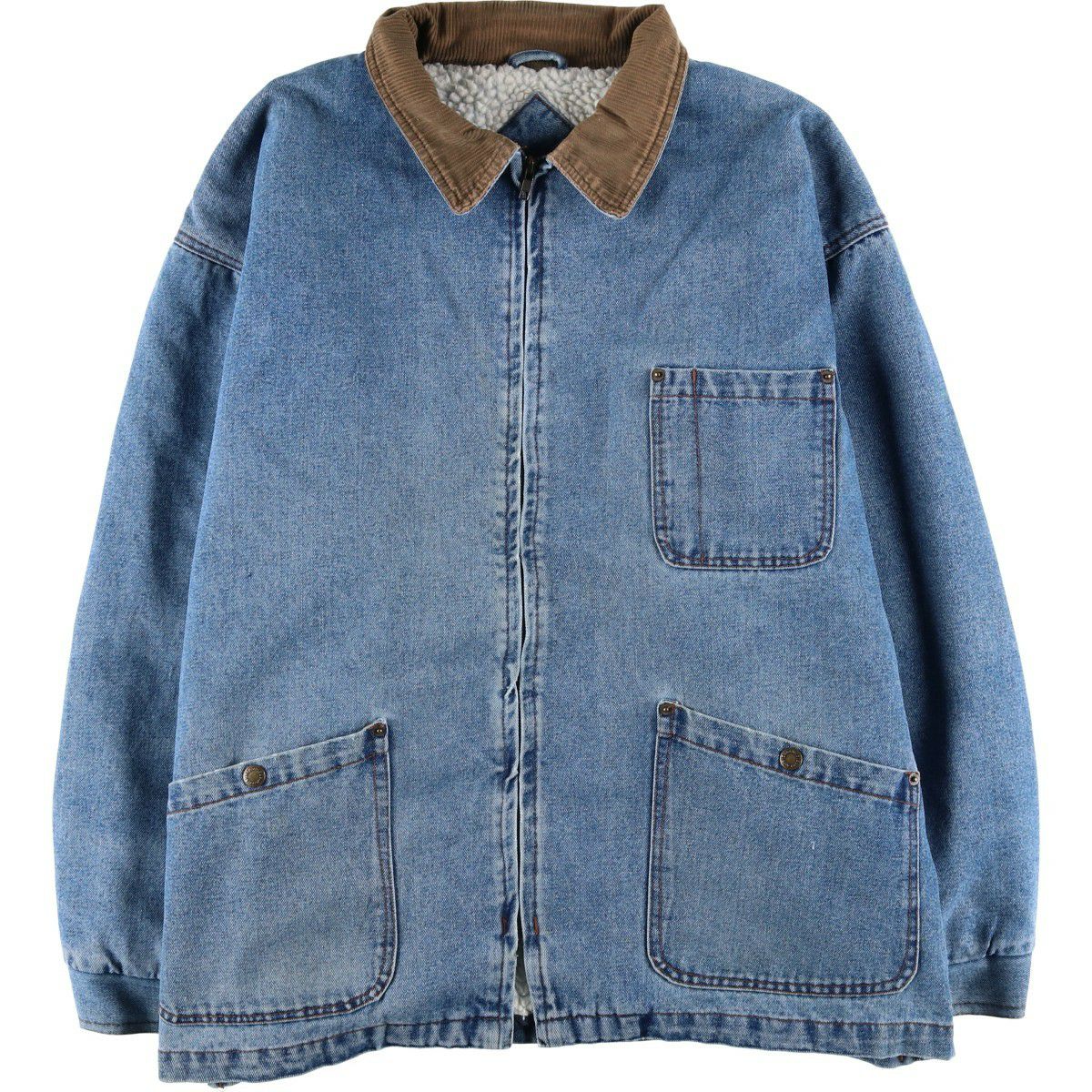 vintageポーカーズアツム着用Wrangler デニムカバーオール 実物 ビッグサイズ 90年代 ビンテージ WORK WEAR BY Wrangler ラングラー