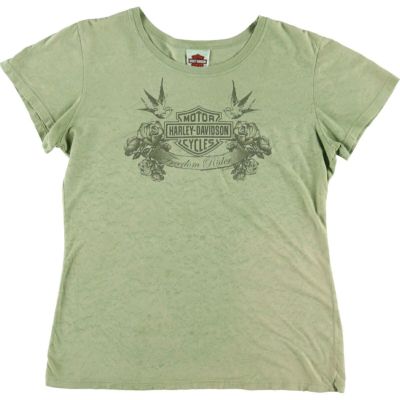 古着 00年代 ハーレーダビッドソン Harley-Davidson 総柄 モーターサイクル バイクTシャツ USA製 レディースXL相当 /eaa473948 【中古】 【240731】 【Elulu/エルル】