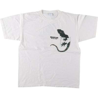 古着 YAZBEK トカゲ柄 アニマルTシャツ メンズL相当  /eaa437573 【中古】 【240801】