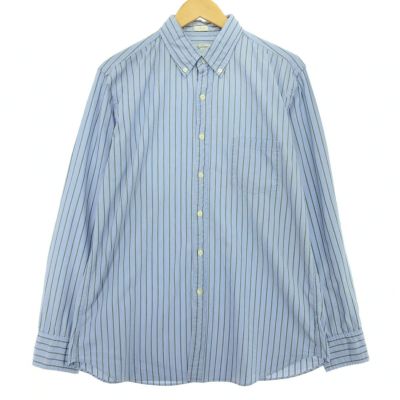 古着 ジェイクルー J.Crew 長袖 ボタンダウンストライプシャツ メンズL