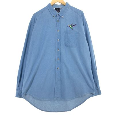 古着 HABITAT WILDERNESS 長袖 ボタンダウンデニムシャツ メンズXL相当 /eaa474306 【中古】 【240802】 ss2503_30