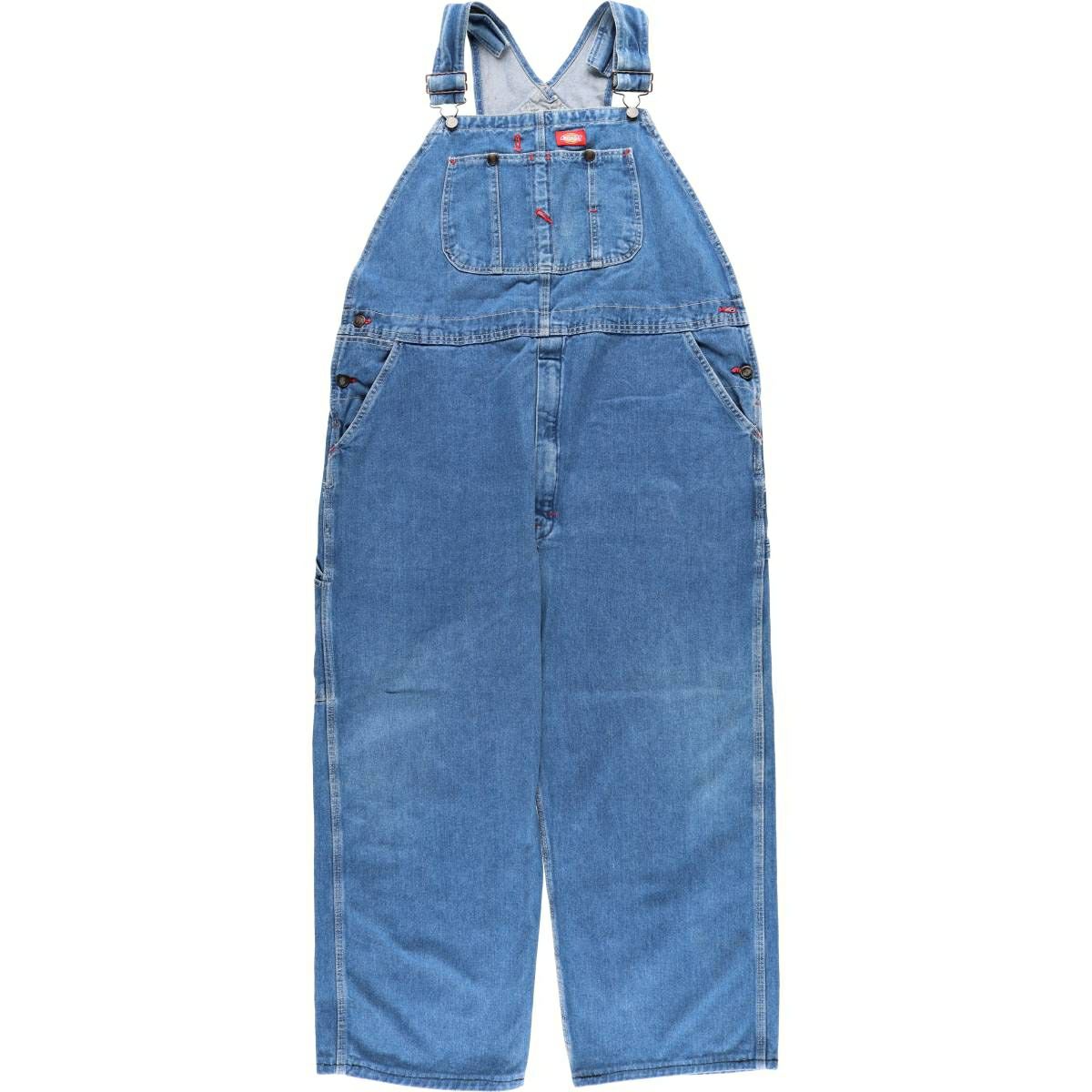 古着 ビッグサイズ ディッキーズ Dickies デニムオーバーオール メンズ